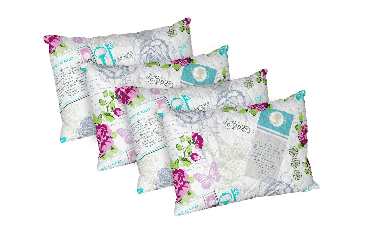 Set 4 perne Rose, microfibra matlasata Alcam, 50x70 cm - imagine 5
